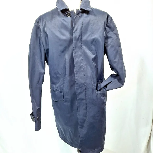 Banana Republic Navy Blue Fleece Lined Trench Coat